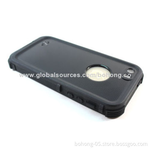 Waterproof PC Cases for iPhone 5S, Tempered Glass Screen Protector, Passed 2M Waterproof Test